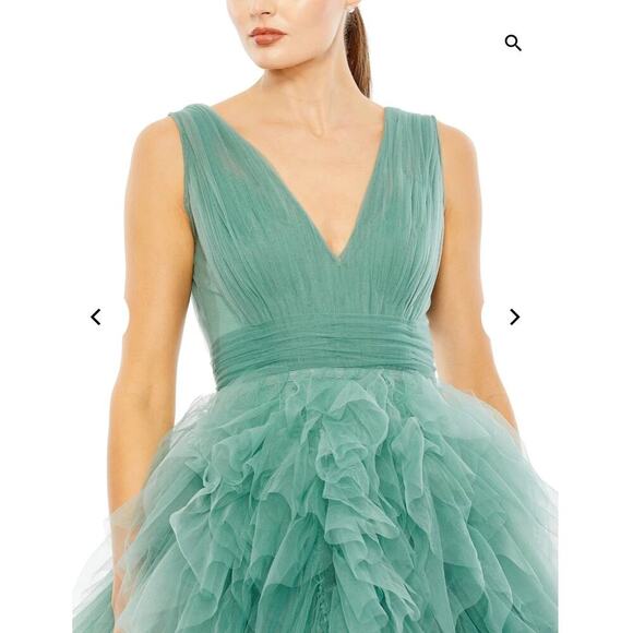 NEW NWT Mac Duggal 20411 Dress Jade Green size 10 - Picture 3 of 8